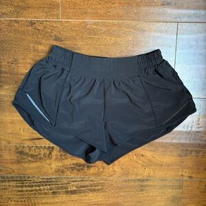 Lululemon Black 2.5 Inch Low Rise Hotty Hot Shorts